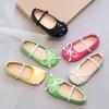 Little Girl Mary Jane Dress Shoes Toddler Girls School Shoes Soft Sole Non Slip Faux Leather Shoes Bowknot Flats (Red, 7.5 Toddler) view 4