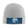 Manatee Animals Cartoon Printd Knitted Hat Warm Winter Hats High Elasticity Personalized Knitted Hat Gray view 1