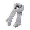 Kids Girls Solid Color Flece Lined Tights Toddler Cable Knit Leggings Thick Cotton Infant Warm (Grey, 6-12 Months) view 1