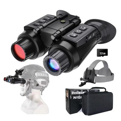 HMWOKPOT 4K Night Vision Binoculars for Helmet, Infrared Night Vision Night Vision Goggles 8X Digital Zoom Night Vision Scope Can Save Photos/Videos