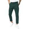 FTEOXLC Men's Suit Pants Business Casual Pants Dress Pants Straight Leg Suit Pants Men's Pants Casual Men's Pants Blackish Green view 1