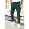 FTEOXLC Men's Suit Pants Business Casual Pants Dress Pants Straight Leg Suit Pants Men's Pants Casual Men's Pants Blackish Green view 2