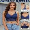 Avidlove Camisole Tops for Women Racerback Bralette Lace Sexy Crop Top V-Neck Cami Bra (Navy,XXL) view 4