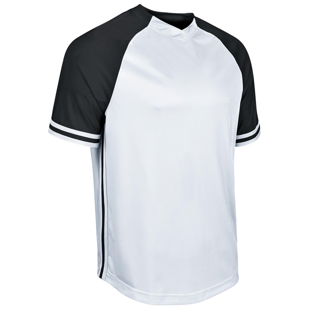 CHAMPRO Boys' Baseball Jersey, White, Black, Black