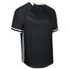CHAMPRO Boys' Baseball Jersey, Black, Black, White