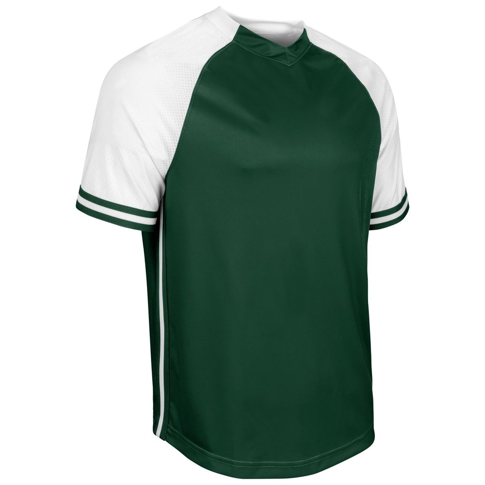 CHAMPRO Boys' Baseball Jersey, Forest Green, White, White
