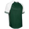 CHAMPRO Boys' Baseball Jersey, Forest Green, White, White view 1