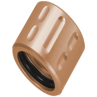 NDZ Performance 1/2x28 Thread Protector PVD Stainless Steel with O-Ring, Alternating Oval in Copper TiCN PVD03