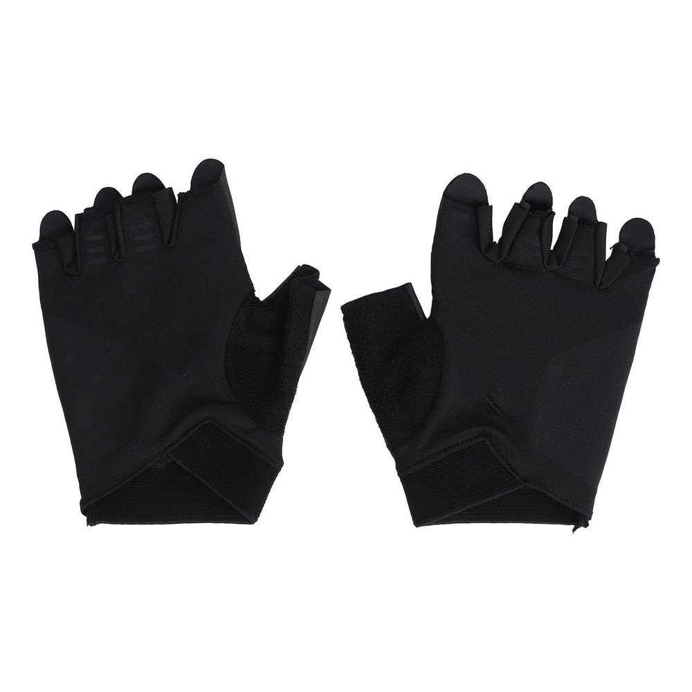 Alomejor Half Finger Biking Gloves, Thickened Non Slip Road Riding, Breathable and Sweat Absorbent for Weightlifting Yoga (L)