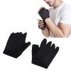 Alomejor Half Finger Biking Gloves, Thickened Non Slip Road Riding, Breathable and Sweat Absorbent for Weightlifting Yoga (L) view 3