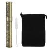 Metal Storage Tube Container, Portable Survival Container Zinc Alloy Storage Tube Embossed Seal Bottle Holder Case Travel Preserve Container for Outdoor Camping Travel view 1