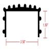 Gatorbak 2x4 Boat Trailer Guide Kit, with Endcaps and Hardware (Smoke (Translucent Black), 24 Foot) view 4