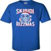 5X-Large Royal Mens Skibidi Rizzmas Cool Santa Funny Christmas T-Shirt view 2