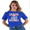 5X-Large Royal Mens Skibidi Rizzmas Cool Santa Funny Christmas T-Shirt view 3