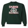 Go All Out XX-Large Forest Green Mens Skibidi Rizzmas Cool Santa Funny Christmas Sweatshirt Crewneck view 1