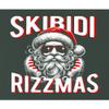 Go All Out XX-Large Forest Green Mens Skibidi Rizzmas Cool Santa Funny Christmas Sweatshirt Crewneck view 2