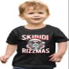 5T Black Toddler Skibidi Rizzmas Cool Santa Funny Christmas Toddler T-Shirt view 1