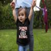 5T Black Toddler Skibidi Rizzmas Cool Santa Funny Christmas Toddler T-Shirt view 3