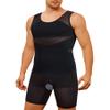 TAILONG Mens Shapewear Tummy Control Full Body Shaper Sleeveless Compression Shirt Men Bodysuit Fajas Para Hombres Black view 1