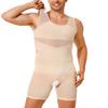 TAILONG Mens Shapewear Tummy Control Full Body Shaper Sleeveless Compression Shirt Men Bodysuit Fajas Para Hombres Beige view 2