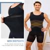TAILONG Mens Shapewear Tummy Control Full Body Shaper Sleeveless Compression Shirt Men Bodysuit Fajas Para Hombres Black view 4