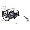 Foldable Bike Cargo Trailer - 110LBS Load Capacity Heavy-Duty Bicycle Trailer Cargo with Universal Hitch,Bike Wagon Cart with 16" Wheels & Reflectors for Shopping Traveling and Carrying Stuff view 2