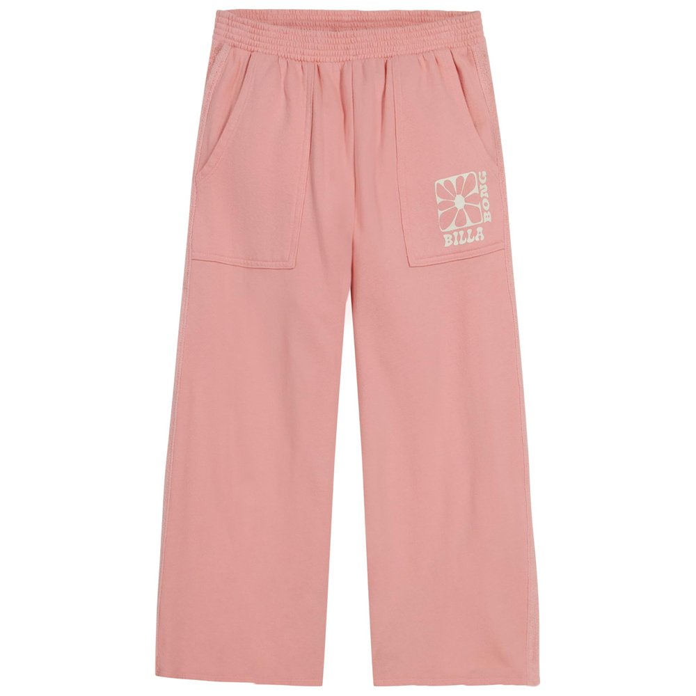Billabong Girls' Wide Leg French Terry Sweatpants, Lilac Smoke, XS