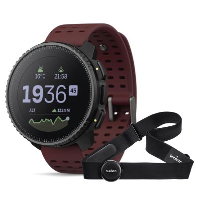 SUUNTO Vertical Stainless Steel, Black Ruby & Precise Heart Rate Belt