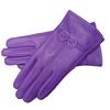 LeJulyeekay Womens Real Lambskin Leather Warm Fleece Lined Driving Gloves Winter Gloves (0-Purple) view 1