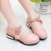 Girls Mary Jane Oxfor Dress Shoes Toddler Kids School Shoes Pump Patent Leather Uniform Low Heel Flats for Wedding (Pink, 1 Big Kids) view 3