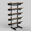 LGEOELIAS 5-Layer Snowboard Display Rack,Home Gym Organize Holder, Free Standing for Skis/Skateboards/Scooter, Sample Board Display Rack, Metal Sports Mat Storage Rack view 4
