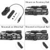 NECARL M600C 800 Lumens Tactical Flashlight with 2 Rotating Bases, with Dual Function Remote Pressure Switch, Light & Pressure Switch Mount Fit for 20mm Picatinny Mlok/Keymod Rail view 4