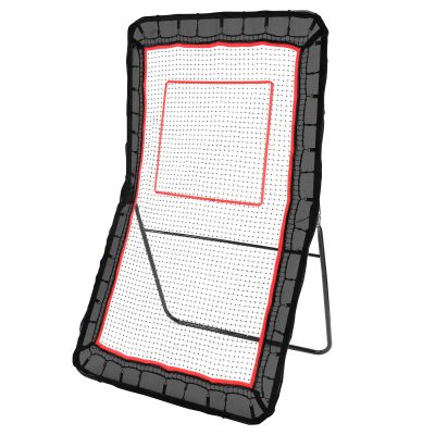 VEVOR 4x7ft Lacrosse Rebounder for Backyard, Volleyball Bounce Back Net, Folable Pitchback Throwback Baseball Softball Return Training Screen, Practice Training Rebounder Net, Angle Adjustable