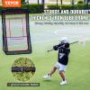 VEVOR 4x7ft Lacrosse Rebounder for Backyard, Volleyball Bounce Back Net, Folable Pitchback Throwback Baseball Softball Return Training Screen, Practice Training Rebounder Net, Angle Adjustable view 3