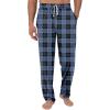 ZXCTKA Lounging Pants for Men Christmas Pajamas Size 5XL Comfy Pants Men's Pajama Pants Solid/Plaid Pajama Pants Sleep Soft Lounge Pants Pj Bottoms Sleepwear Pants with Drawstring Pockets(Blue,2XL) view 1