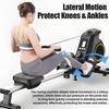 JENPECH Rowing Machine, Magnetic Rower Machine with Adjustable Resistance, Home Exercise Magnetron Flywheel Rowing Machine Black view 3