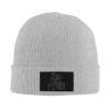 Man on a Bicycle Beanies Hats Men Women Cuffed Knit Hat Winter Warm Beanie Skull Cap Gray view 2