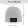 Man on a Bicycle Beanies Hats Men Women Cuffed Knit Hat Winter Warm Beanie Skull Cap Gray view 4