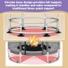 60" Trampoline for Kids, Anti-Rollover Round Bottom Baby Toddler Trampoline with Basketball Hoop, Indoor/Outdoor Kid MiniTrampoline with Enclosure Net, Children's Gift for Halloween, Christmas view 3