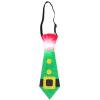 Christmas Necktie With Glitter, Adjustable Elastic Tie For Kids & Adults, Comical Holiday Neck Accessory, Xmas Decor, Party Supplies
