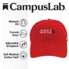 Seattle Redhawks Primary Logo Official Collegiate Dad Cap - The U18 Adjustable Relaxed-Fit Hat with Team Logo, Red view 2