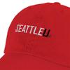 Seattle Redhawks Primary Logo Official Collegiate Dad Cap - The U18 Adjustable Relaxed-Fit Hat with Team Logo, Red view 4