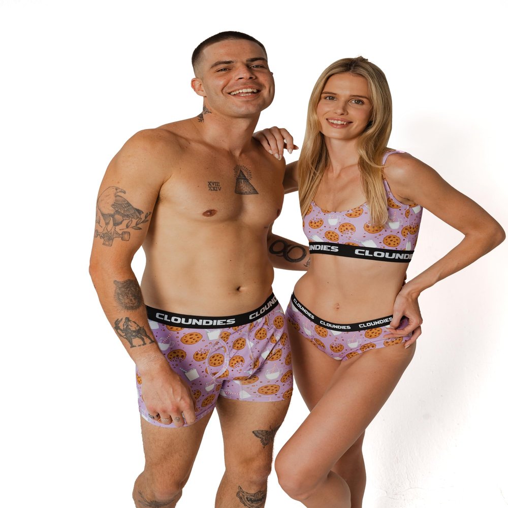Cloundies Matching Underwear for Couples, Gift ideas for Valentines day, Christmas Day, Anniversary, (SOLD SEPERATELY) Bralet, Small, C&M