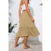 Witsmile Womens Skirts Midi Length with Pockets Flowy Skirts for Women Trendy Summer Beach Cover-Ups(Khaki,M) view 2