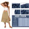 Witsmile Womens Skirts Midi Length with Pockets Flowy Skirts for Women Trendy Summer Beach Cover-Ups(Khaki,M) view 4
