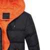 Qolkmuiy-GJ Men's Winter Insulated Thick Puffer Outwear Warm Ski Jacket Waterproof Hooded Thicken Padded Parka Hoodie (Orange,Large) view 4