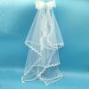 Bridal Sheer Veil Women Layered Tulle Long Bachelorette Party Wedding Veil With Vine Brim&Bowknot For Wedding Party view 4
