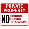 Private Property No Hunting Fishing Trespassing Sign, (MS-2724) 24x30 Inches, 55 mil thick HDPS (high density polystyrene), Made in USA by My Sign Center view 1