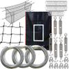 Cimarron Sports #24 Backyard Baseball Softball Batting Cage Tunnel w/4' Easy Entry Door - DIY Cable Frame Kit - 4'x6' Heavy-Duty Vinyl Backstop Net Saver Training Aid with Pitcher Target (70'x12'x12') view 1