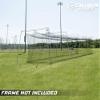 Cimarron Sports #24 Backyard Baseball Softball Batting Cage Tunnel w/4' Easy Entry Door - DIY Cable Frame Kit - 4'x6' Heavy-Duty Vinyl Backstop Net Saver Training Aid with Pitcher Target (70'x12'x12') view 2